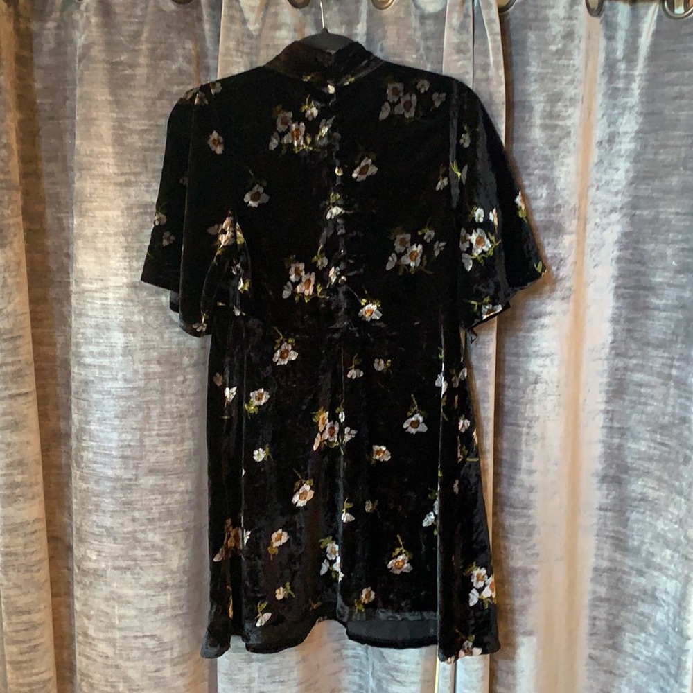 Free People Be My Baby Velvet Floral Size 8 - Picture 8 of 8